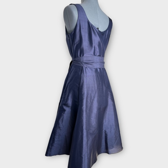 NEW RALPH LAUREN Blue Silk Taffeta Dress - Picture 7 of 10